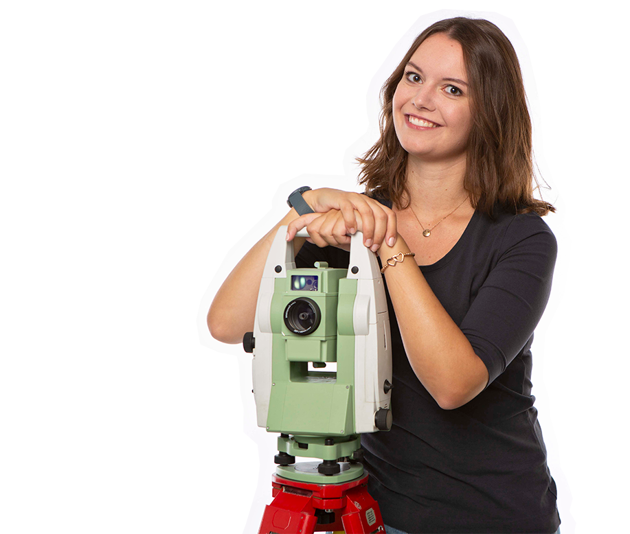 Das ist Hanna. Hanna ist duale Studentin Vermessung und Geoinformatik
